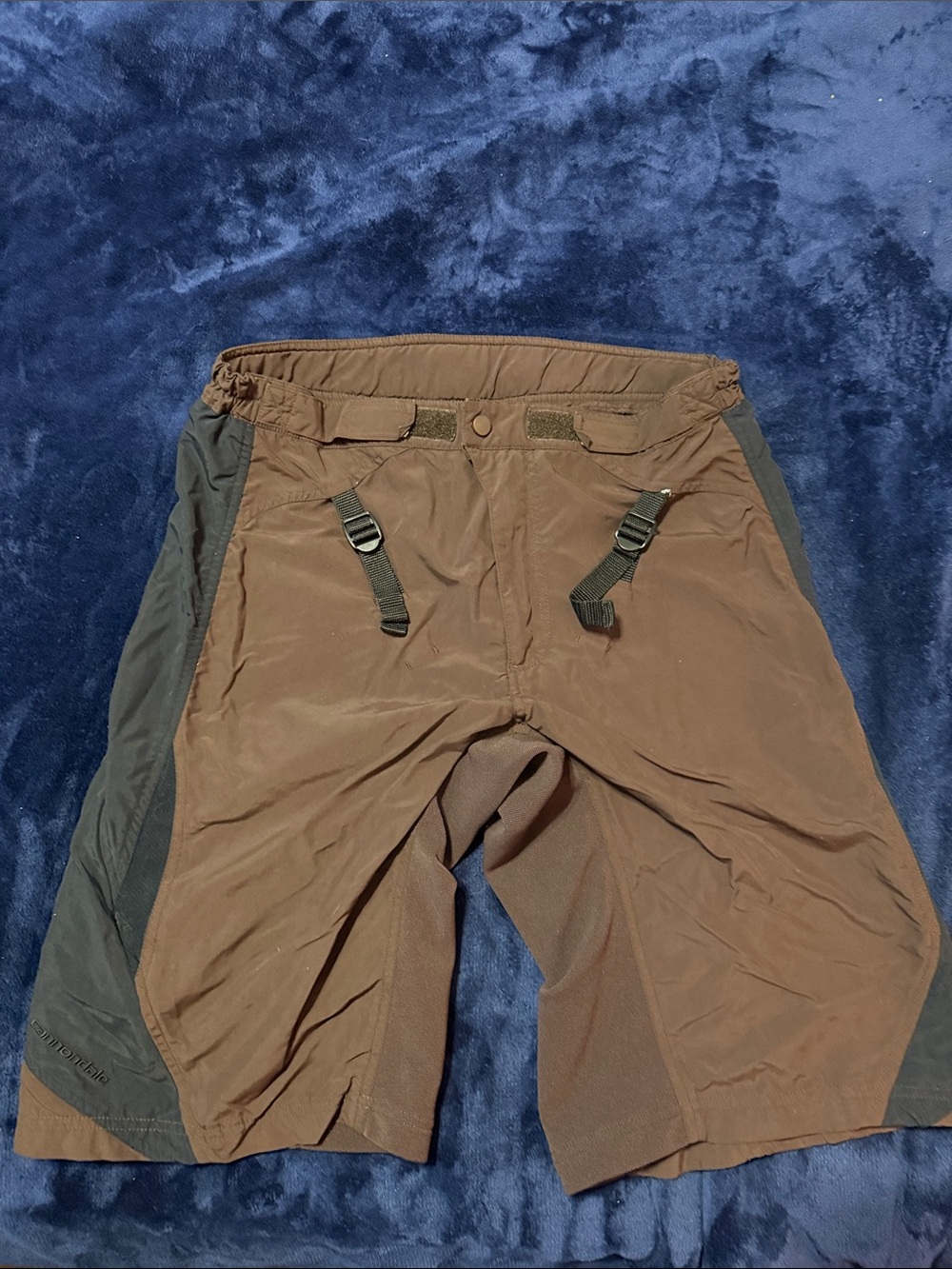 Cannondale Men's Brown Cargo Shorts w:Dark Side Panels, Zip Side Pockets Men’s S